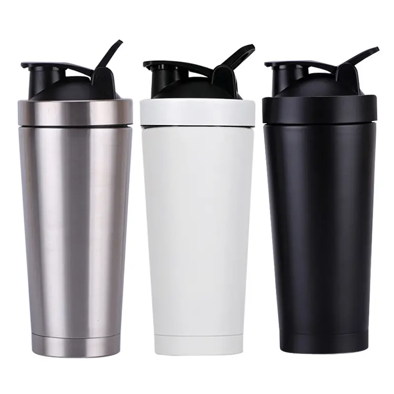 500ml/750ml Double Wall Stainless Steel Vacuum Insulated Sports Water Bottle Metal Gym Shake Bottle With Ball
