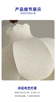 Lámpara colgante francesa moderna para sala de estar, candelabro decorativo para comedor y dormitorio con pantalla de tela doble
