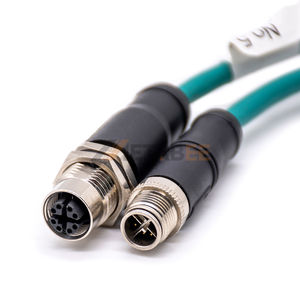 <span class=keywords><strong>สาย</strong></span>ต่อขยายอีเธอร์เน็ต M12 8 พิน แบบ X-Coded ตัวผู้-ตัวเมีย Cat6a 10Gbps แบบมีฉนวนป้องกัน สำหรับ Backbone อุตสาหกรรม - Product Image 1