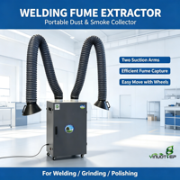 Purificateur de fumées de soudage, double station pour l'extraction simultanée des fumées de soudage
