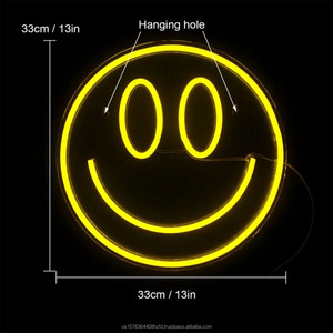 Panneau lumineux LED néon suspendu, visage souriant, haute luminosité, panneau d'affichage lumineux, panneau acrylique, 5V 12V - Product Image 3