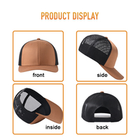 Gorra de Béisbol Transpirable de Malla de 6 Paneles, Gorra Trucker con Logotipo Bordado Lavable y Letra de Algodón