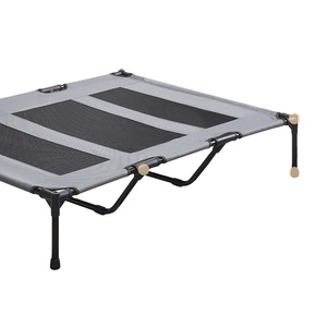 Durable <strong>Metal</strong> Frame Foldable Pet Elevated <strong>Dog</strong> <strong>Bed</strong> Breathable Outdoor Camping Washable Feature for Pet Feeding - Product Image 1