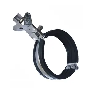 stainless steel 25mm to 25mm Rubber Lined P hardware Clips Cable Hose Pipe Clamps Holder