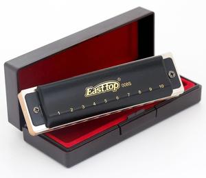 EASTTOP T008S Armónica de 10 agujeros con cubiertas de latón de pronunciación diatónica <span class=keywords><strong>e</strong></span> instrumento musical de placa de lengüeta - Product Image 4
