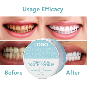 Poudre dentifrice probiotique bio OEM/ODM au parfum de lotus, dentifrice à l'hydroxyapatite sans fluor - Product Image 4