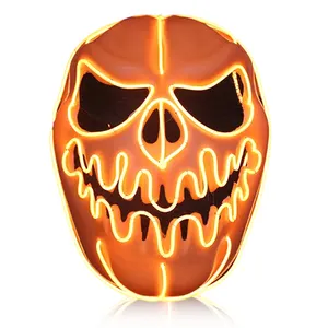Máscara Decorativa de Halloween, Máscaras Divertidas, Excelentes Artículos para Fiestas, Máscara de <span class=keywords><strong>Calabaza</strong></span> con Cable EL - Product Image 1