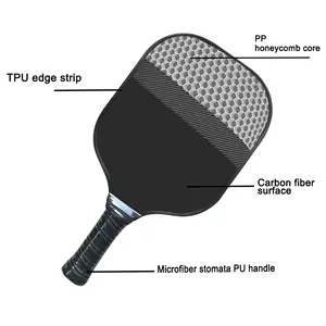 New Paddle T700 Frosted Textured Carbon Fiber Custom LOGO Thermoformed Propulsion Core Pickleball Paddle