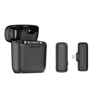 Micrófono Lavalier inalámbrico XTUGA J13 con estuche de carga tipo C/Lightning para grabación de video y <span class=keywords><strong>Vlogging</strong></span> hecho de plástico - Product Image 1