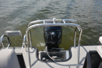 Perahu Ponton Sport Aluminium Single Decker 20FT Model Baru 2025 dengan Motor Luar untuk Memancing dan Rekreasi