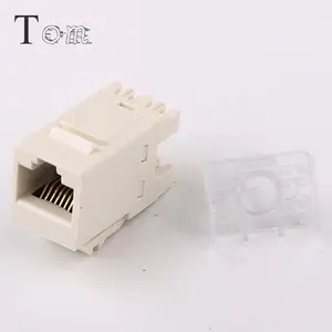 TOM-KJ-5-6 Mur Blanc Module Cat6 RJ45 UTP Jack