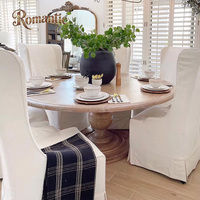 Amerikaanse antieke houten ronde eettafels Amerikaanse landelijke designmeubelen eettafelset luxe