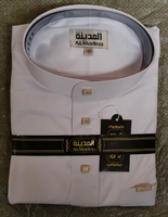 Thobe saoudien élégant à manches ouvertes, couleur unie, grandes tailles disponibles pour l'Aïd et le quotidien, commande en gros