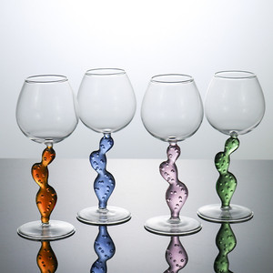 Bicchiere da vino <span class=keywords><strong>rosso</strong></span> calice a forma di <span class=keywords><strong>cactus</strong></span> nordico personalizzato all'ingrosso bicchiere da vino con stelo di <span class=keywords><strong>cactus</strong></span> colorato creativo - Product Image 5