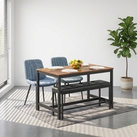 Ensemble de table et chaises de salle à manger en bois de luxe pour salle à manger