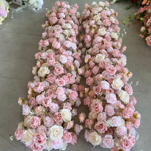 L-FR072 bán buôn hoa nhân tạo Runner lối đi hoa đỏ RUNNER cho đám cưới trang trí nội thất đám cưới hoa bảng RUNNER cho đám cưới - Product Image 4