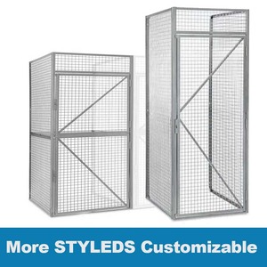 Nhiệm Vụ Nặng Nề Dây Thép Lưới An Ninh Locker Với Cửa Đu Cho Kho Lưu Trữ Chống Trộm Kim Loại Lồng Tủ Với Easyassembly - Product Image 2
