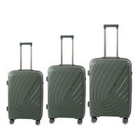 Valise élégante en PP rigide, valise de voyage tendance de couleur unie avec design léger et extensible, 360 °    Roues et serrure TSA
