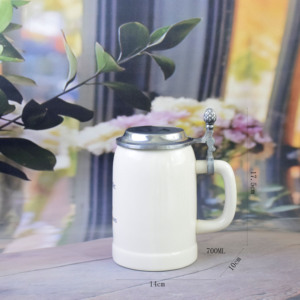 Chope à bière Oktoberfest de 0,75 litre, style américain, <span class=keywords><strong>en</strong></span> porcelaine, durable, réutilisable, cadeau d'anniversaire pour les amateurs de bière - Product Image 2