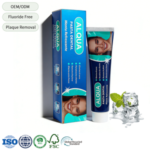 Fabricant de dentifrice à la menthe sans fluorure personnalisé en gros pour l'élimination de la <span class=keywords><strong>plaque</strong></span> de tartre - Product Image 1