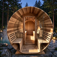 Ruang Sauna Uap Kering Luar Ruangan Harga Grosir, Kayu Solid, Pelat Karbon, Inframerah Jauh, Panel Kontrol Pintar