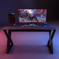 Escritorio de Computadora de Madera para el Hogar, Escritorio para Estudiantes y Videojuegos con Funciones Multifuncionales