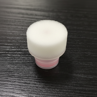 Tête de brosse de nettoyage blanche, pompe ronde, applicateur en plastique non floqué pour cirage et brillance des chaussures, petite éponge