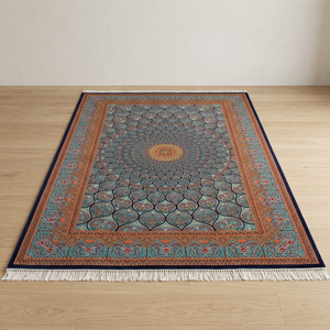 Tapis de luxe en pure soie fait main, moderne, noué à la main, antidérapant, lavable, revêtement de sol design pour salon, hôtel, chambre à coucher - Product Image 1
