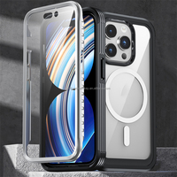 Marque clair étanche étui de téléphone portable Transparent magnétique sans fil charge antichoc couverture pour iPhone 15 15Plus 15 Pro Max