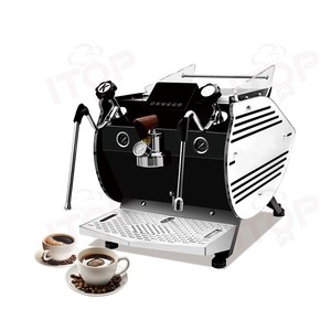Machine à café expresso semi-automatique professionnelle ITOP, haute puissance, blanche et noire, équipement commercial, machine à café à tête unique - Product Image 4