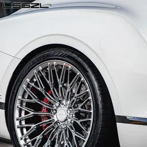 Aro cromado côncavo profundo forjado personalizado para aro de roda de carro Bingley BMW Mercedes 5x114.3 5x120 5x130 20 21 22 24 polegadas
