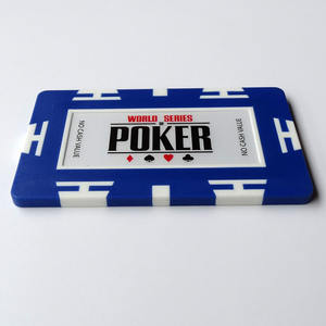 8 Kleuren Texas Hold'em Poker <span class=keywords><strong>Chips</strong></span> Vierkante Blokstenen Zonder Denominatie Dienblad - Product Image 6