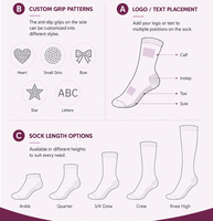 Chaussettes de Pilates antidérapantes, chaussettes de yoga d'intérieur, chaussettes de ballet, chaussettes de yoga pour femmes avec semelle rembourrée, chaussettes antidérapantes personnalisées avec logo, chaussettes antidérapantes pour Pilates