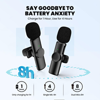 Mikrofon Lavalier Nirkabel untuk Smartphone Android/iPhone 15 Pro Max Plug-Play USB-C Ultra-Low Latency Peredam Kebisingan dengan Klip