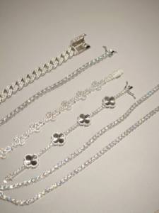 Collana Tennis in Argento 925 Stile Hip-Hop con Moissanite, Catena Cubana alla Moda - Product Image 4