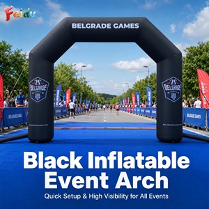 Arco Inflable Multicolor de PVC Impermeable y Duradero de Alta Calidad, Impreso por Transferencia Térmica, para Eventos y Carreras al Aire Libre - Product Image 1