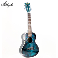Ukulélé ténor 23 pouces pour enfants motif tigre bleu avec guitare à reliure 5 lignes en palissandre pour jeunes joueurs