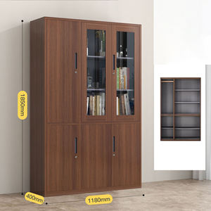 ארון פלדה משרד פלדה 4 דלתות ארון אחסון מתכת עם ארון ברזל דלת זכוכית לסדנה ובית הספר - Product Image 2