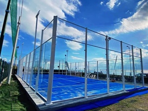 Gazon artificiel bleu bouclé en PE de 13 mm de hauteur de poils pour le padel, gazon synthétique durable en rouleau pour les sports d'intérieur, football, soccer - Product Image 5