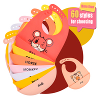 Bavaglini de silicone para bebês, conjunto de bavaglino personalizado, alimentação infantil, à prova d'água