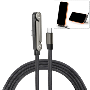 Soporte Plegable Multifuncional Ajustable para Teléfono, Cable de Carga Rápida Tipo C Trenzado Resistente de 1.5m, Cable de Datos para Teléfono Móvil - Product Image 1