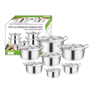 Nhà máy trực tiếp Hot Bán 5 cái nhôm <span class=keywords><strong>Cookware</strong></span> Set Cảm ứng gas tương thích lớp phủ gốm khỏe mạnh sử dụng nhà sẵn sàng tàu - Product Image 5