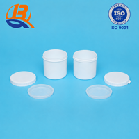 Pot cosmétique en plastique HDPE à capacité personnalisée avec couvercle à vis à large ouverture, couvercle facile à décoller, design translucide pour le stockage de bonbons et de sucre