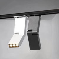 Spot LED carré pliable pour rail, éclairage de grille pour salon, sans lumière d'ambiance principale, projecteurs sur rail pour maison et commerce