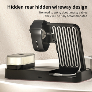 Cargador inalámbrico 3 en 1 multifuncional, base de reloj Digital para Samsung15W, carga rápida para <span class=keywords><strong>Airpods</strong></span> Pro Max, iphone 14 Pro Max - Product Image 5