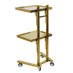 Stainless steel beauty and hair salon <b>trolley</b> hair salon <b>cart</b> hairdressing <b>tools</b> vehicle hair cutting folding special perming - Product Image 1