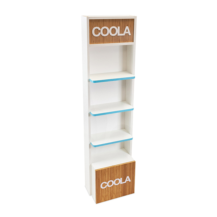 Modern Wooden Lipsticks and Lash Brush Display Cabinet Custom Logo Display Stand with Light Duty Metallic Material — view 4