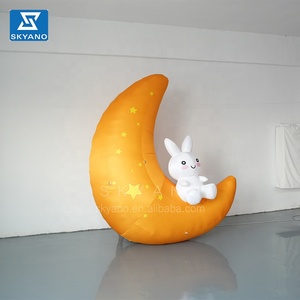 Accessoires de décoration gonflables Histoires mythologiques Éclairage LED Caractère gonflable Lapin de lune pour décor de vacances - Product Image 2