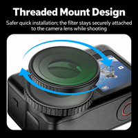 Kit de filtres ND DJI Osmo Action 6 ND16 ND32 ND64 ND128 en alliage d'aluminium multi-couches résistant à l'eau pour accessoire de caméra Action 6