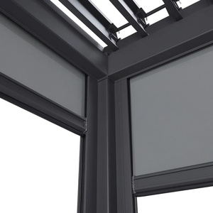 Système motorisé de stores à glissière extérieurs avec canaux de verrouillage pour la zone de la piscine, <span class=keywords><strong>véranda</strong></span>, enclos complet - Product Image 3